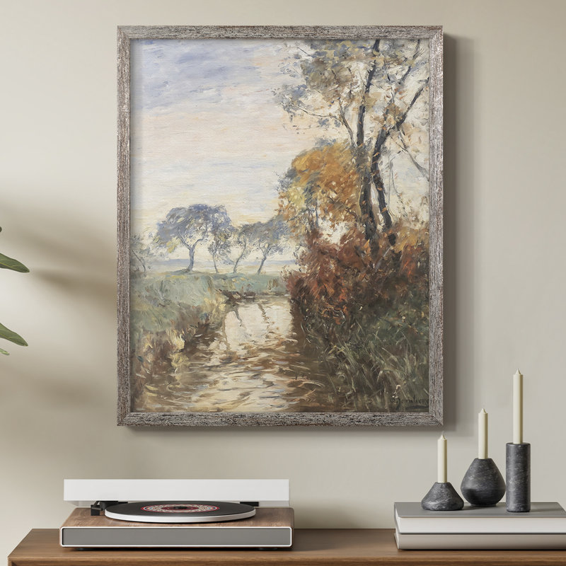 Winston Porter Vintage Landscape CX Framed Print - Solid Wood